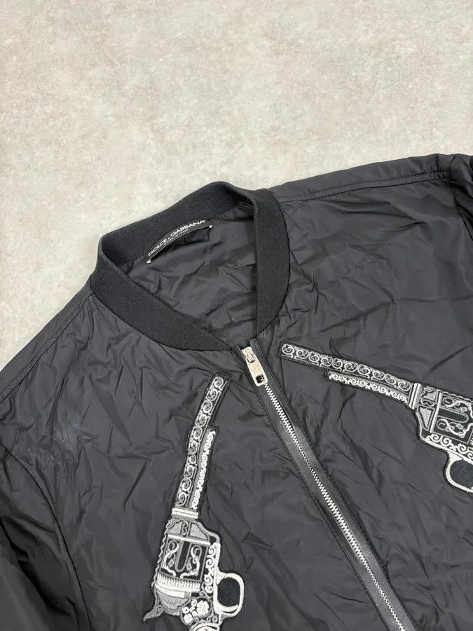 Dolce & Gabbana AW2016 Dolce & Gabbana Black Nylon Embroidered Revolver Gun Jacket Size US M / EU 48-50 / 2 - 5 Thumbnail