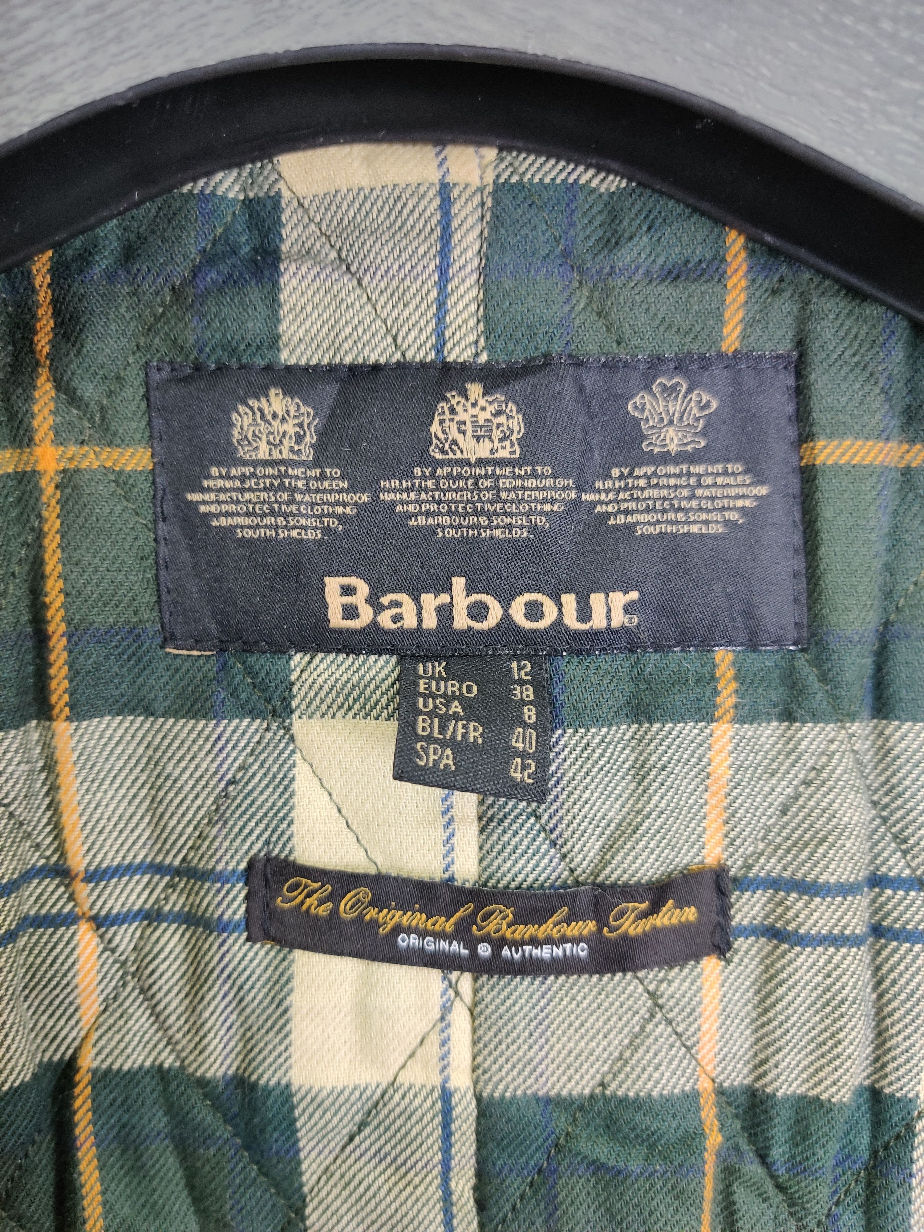 Barbour Vintage 90s Barbour Tartan Waxed Duffle Coat Size US M / EU 48-50 / 2 - 18 Thumbnail