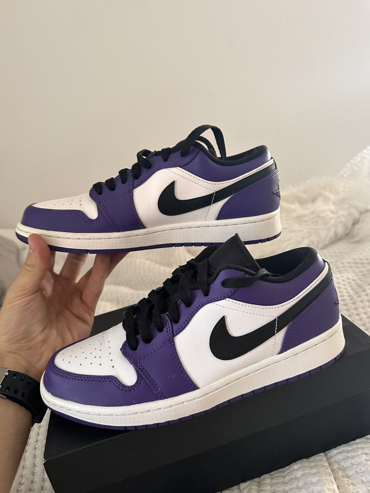 Jordan Brand × Nike Jordan 1 Low Court Purple Size US 8.5 / EU 41-42 - 4 Thumbnail
