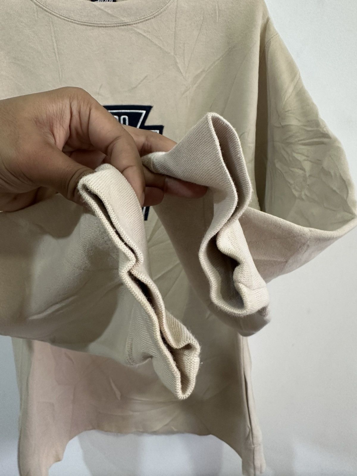 Stussy Vintage 90’s Old Stussy Wingfoot Sweatshirt Cream RARE Size US L / EU 52-54 / 3 - 3 Thumbnail