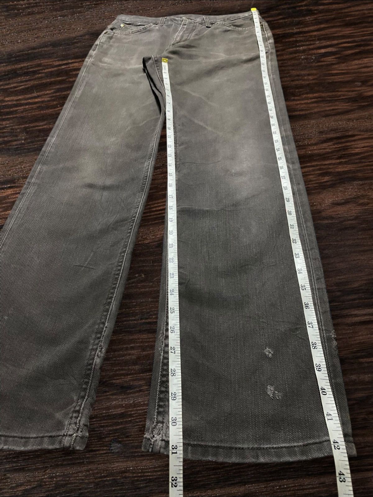 Lee Vintage Lee 4903 Grey Denim Distressed Slim Jeans Size US 30 / EU 46 - 13 Thumbnail