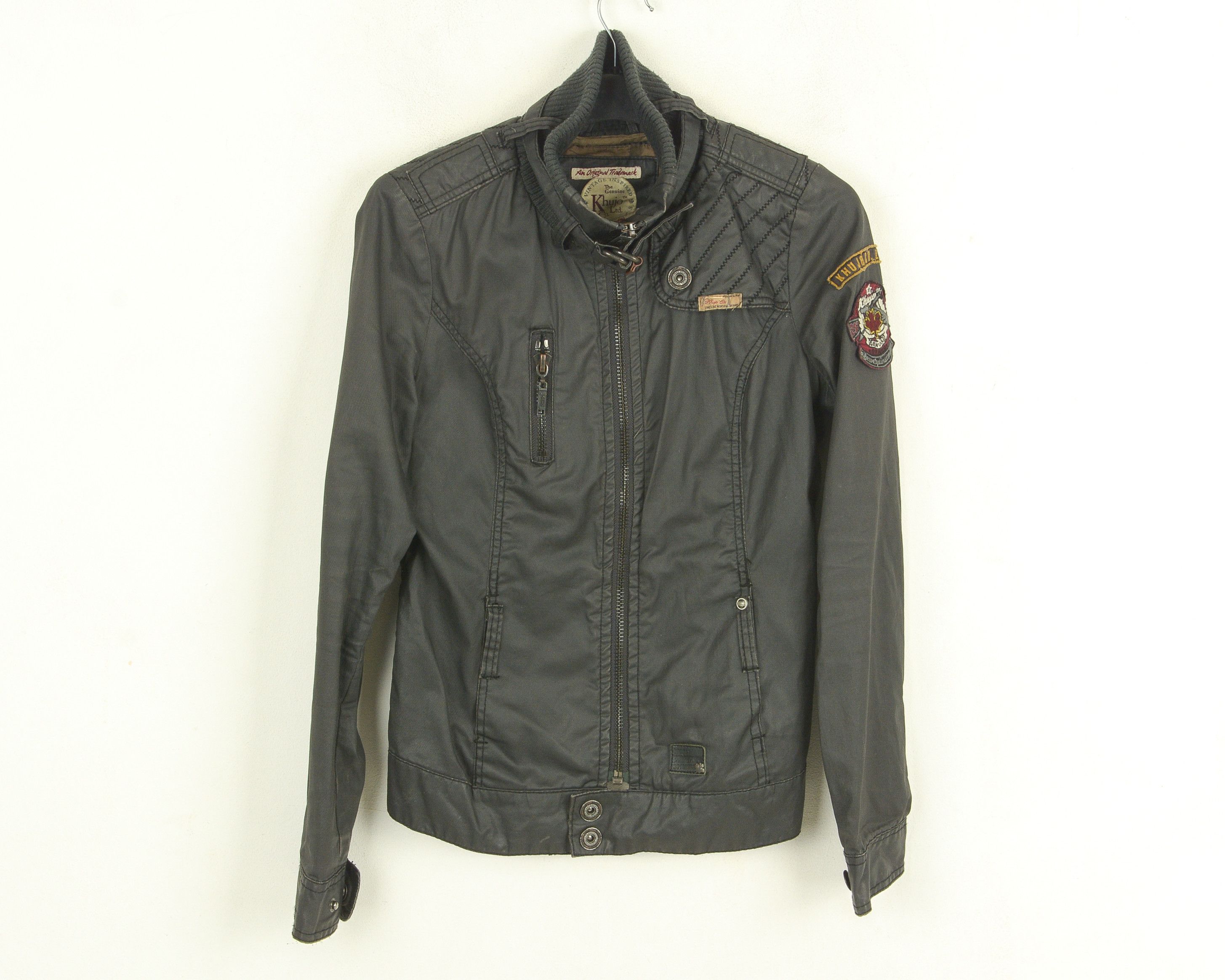 khujo Lissy Women S Jacket Waxed Cotton Field Motocycle Biker Size S / US 4 / IT 40 - 1 Thumbnail