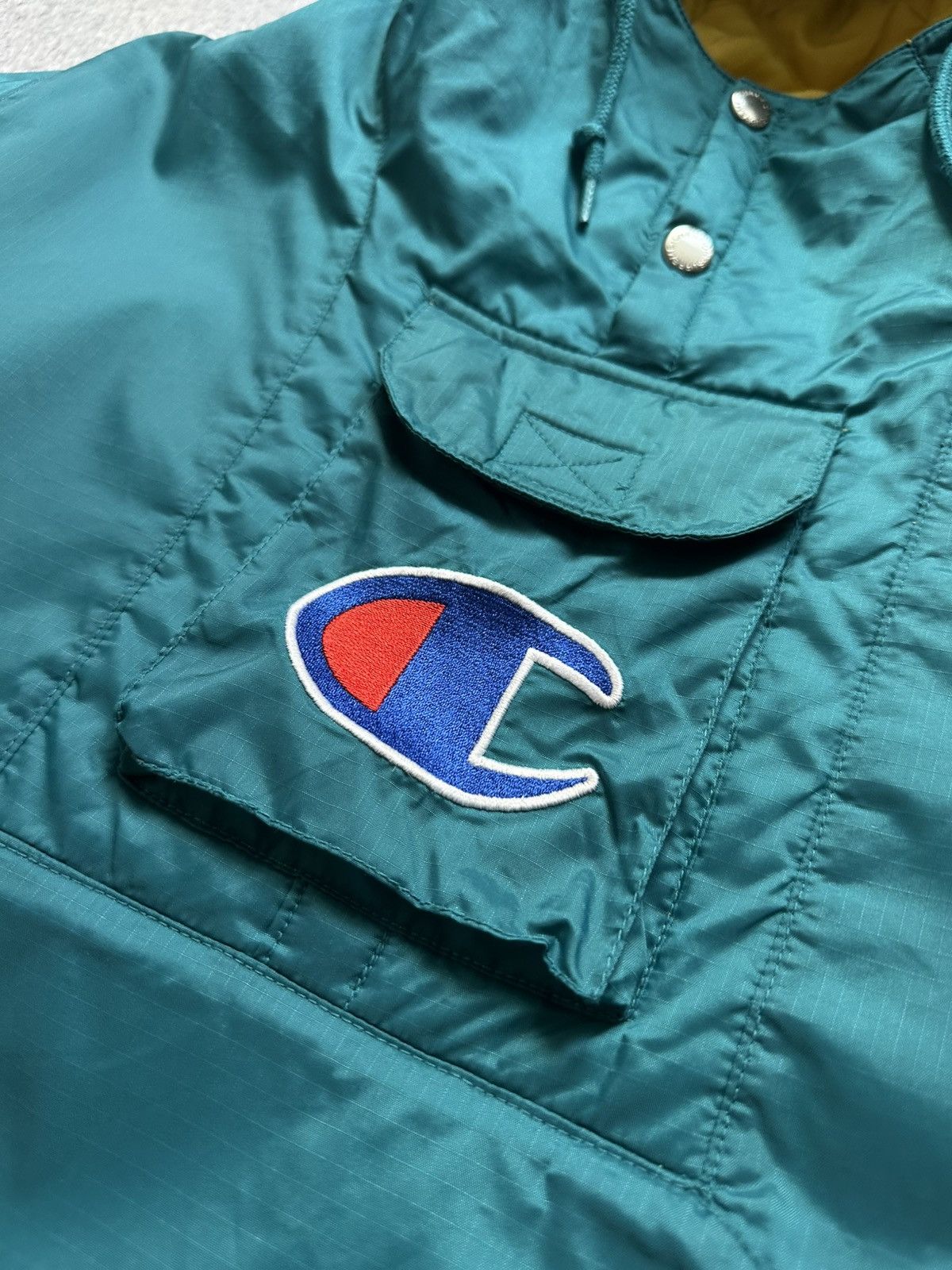 Champion × Supreme SS/18 SUPREME x CHAMPION PULLOVER PARKA JACKET TEAL SIZE M Size US M / EU 48-50 / 2 - 10 Thumbnail