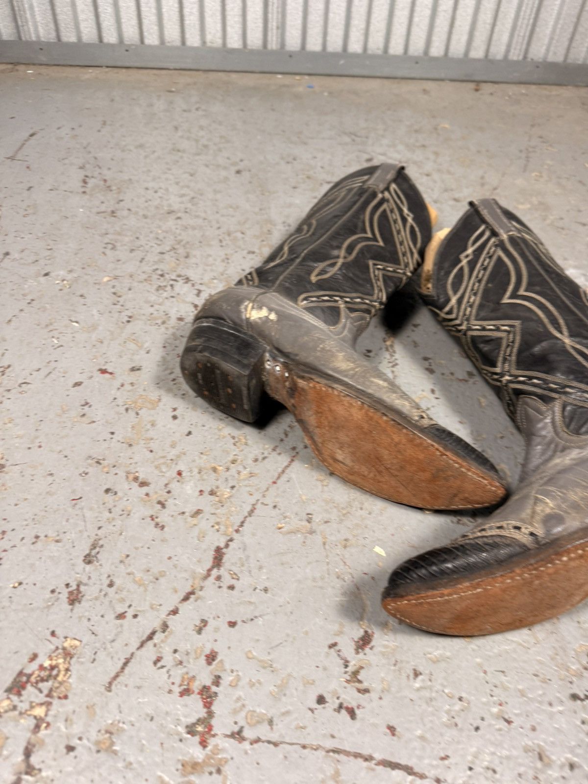 Tony Lama 90s Vintage Tony Lama Black Lizard Toe Cowboy Boots Size US 8 / EU 41 - 8 Thumbnail