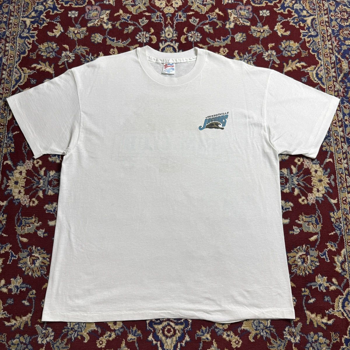 NFL Vintage 90s Jacksonville Jaguars Fang Club Football NFL tee Size US XL / EU 56 / 4 - 5 Thumbnail