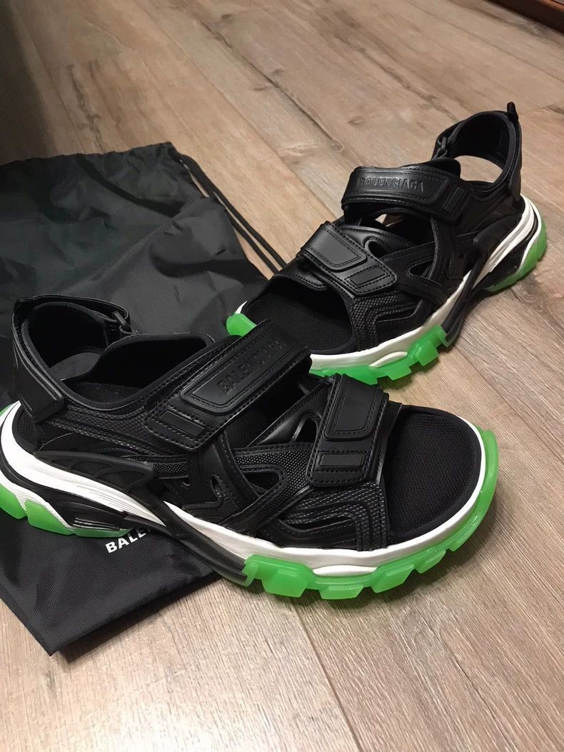 Balenciaga Balenciaga Black Green Sandals Size 42-2505 Size US 9 / EU 42 - 7 Thumbnail