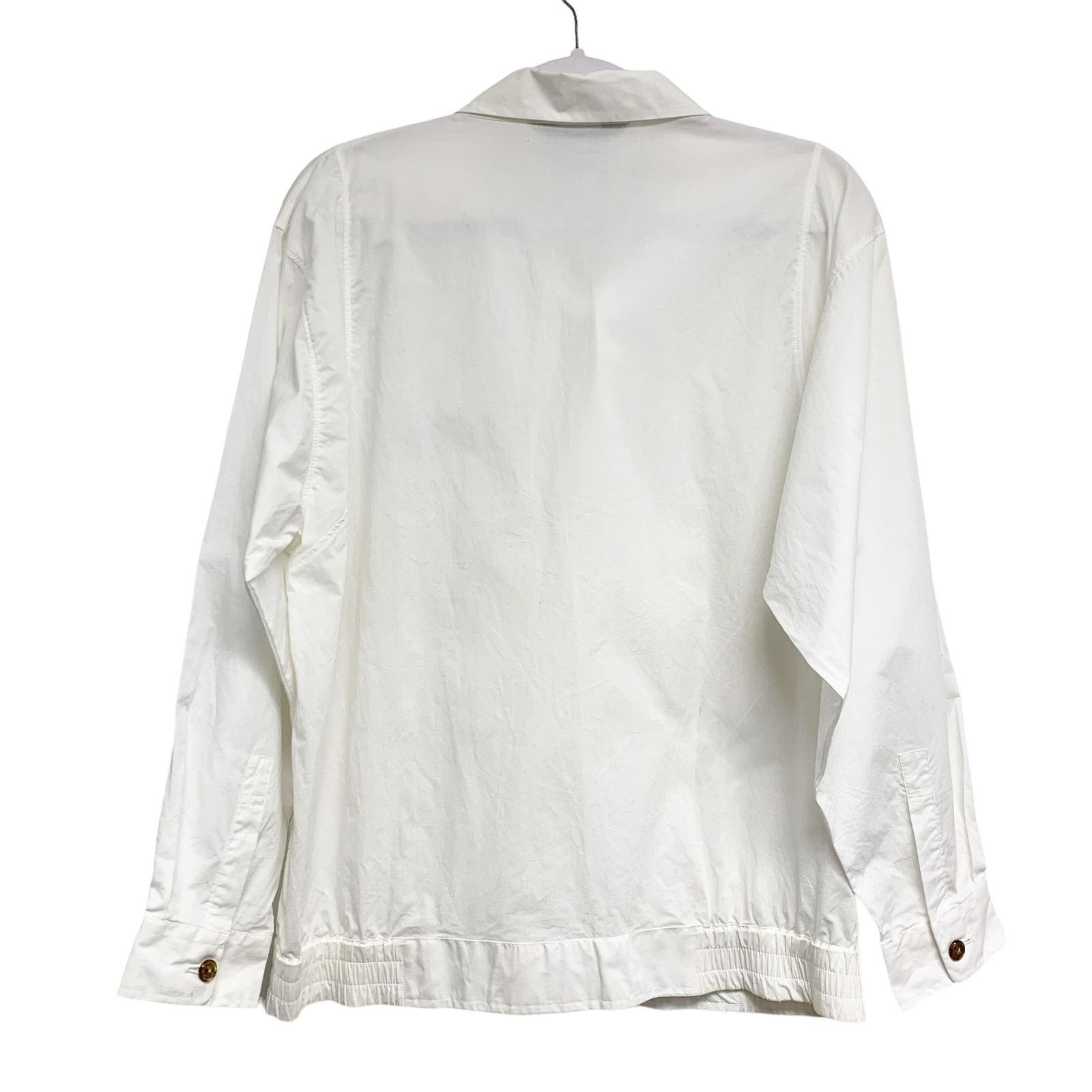 Pierre Cardin Vintage Pierre Cardin White Zip Up Snap Button Light Jacket Size US L / EU 52-54 / 3 - 6 Thumbnail
