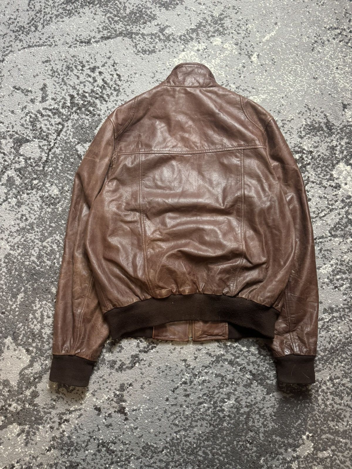 If Six Was Nine × Vintage Vintage y2 k Leather Motorcycle Brown Bomber Avantgarse Jack Size US M / EU 48-50 / 2 - 9 Thumbnail