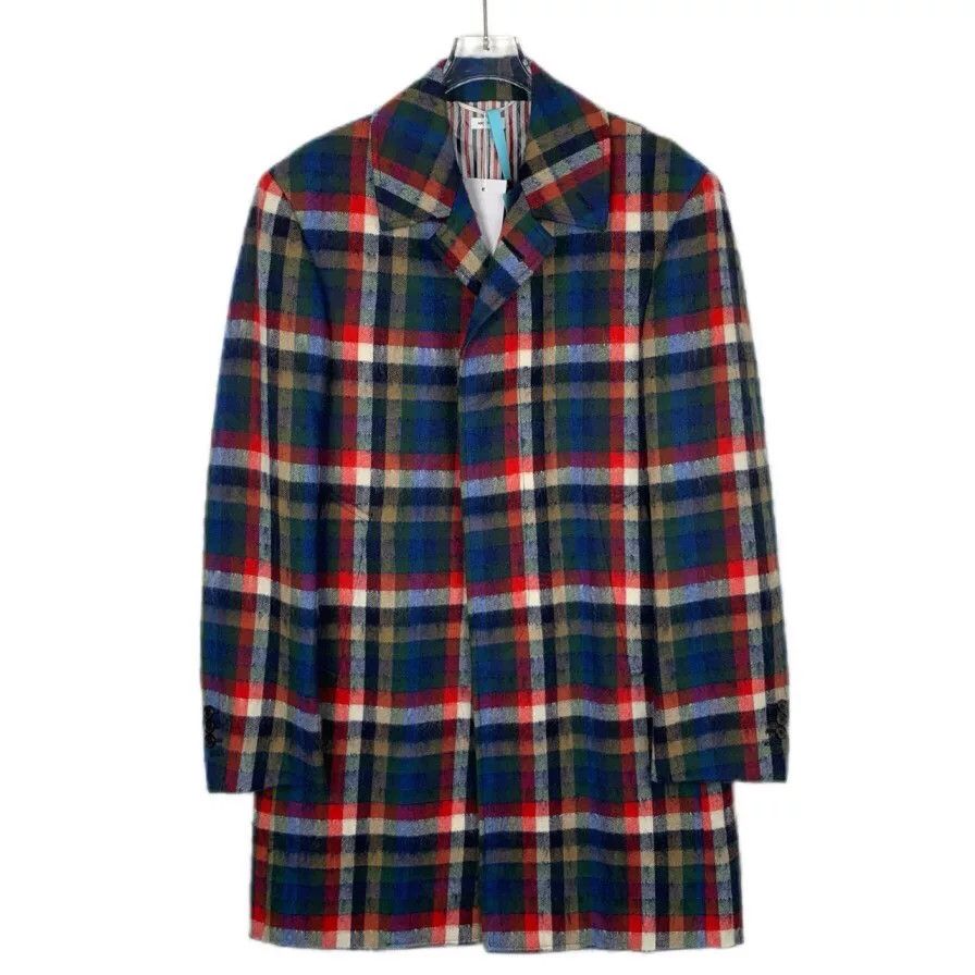 Thom Browne Thom Browne Wool Check Pattern Coat Size US XS / EU 42 / 0 - 1 Thumbnail