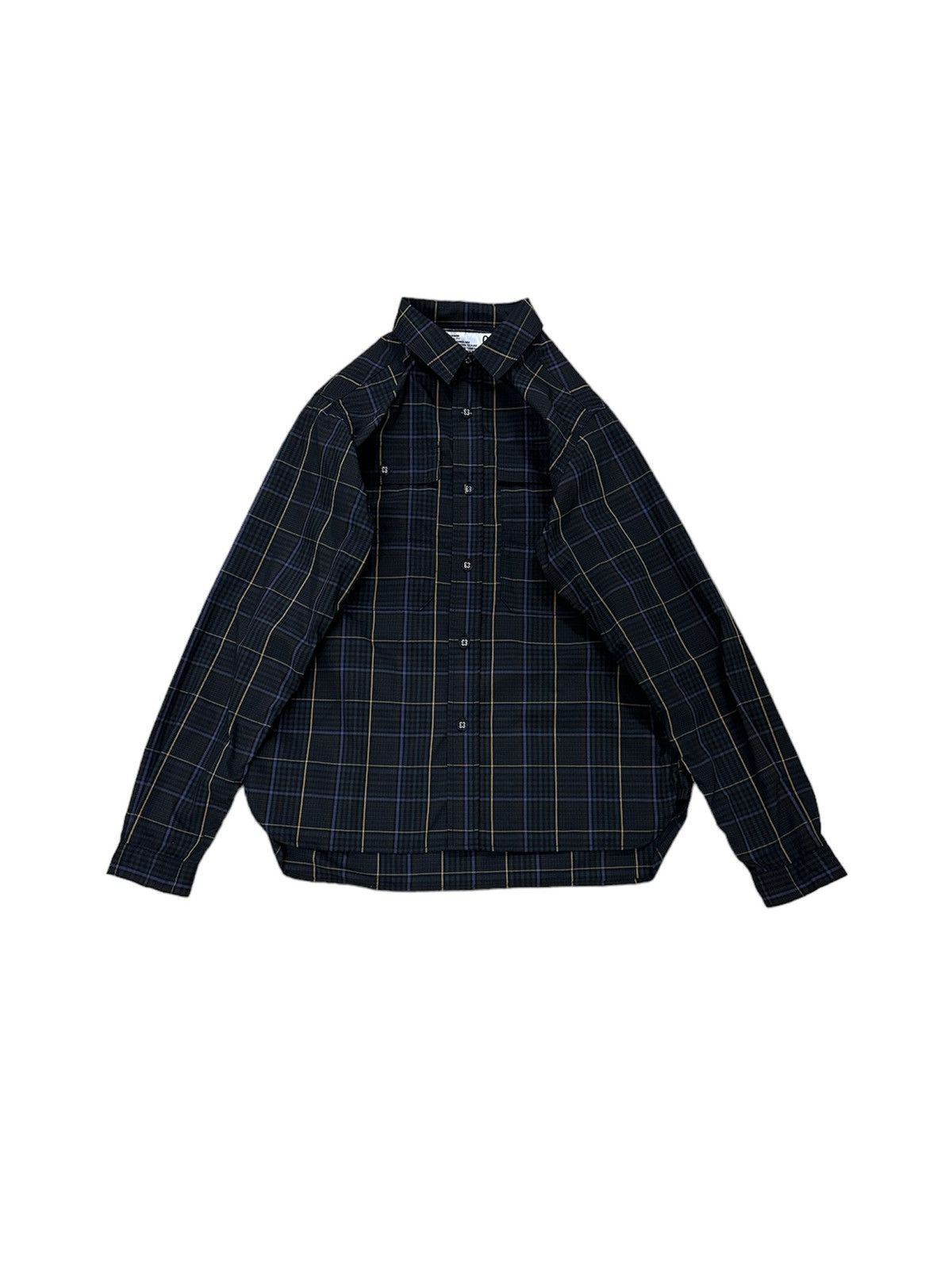 image of Beauty Beast Beautiful 2020Ss White Mountaineering Four Pocket Shirt in Checkered (Size Small)