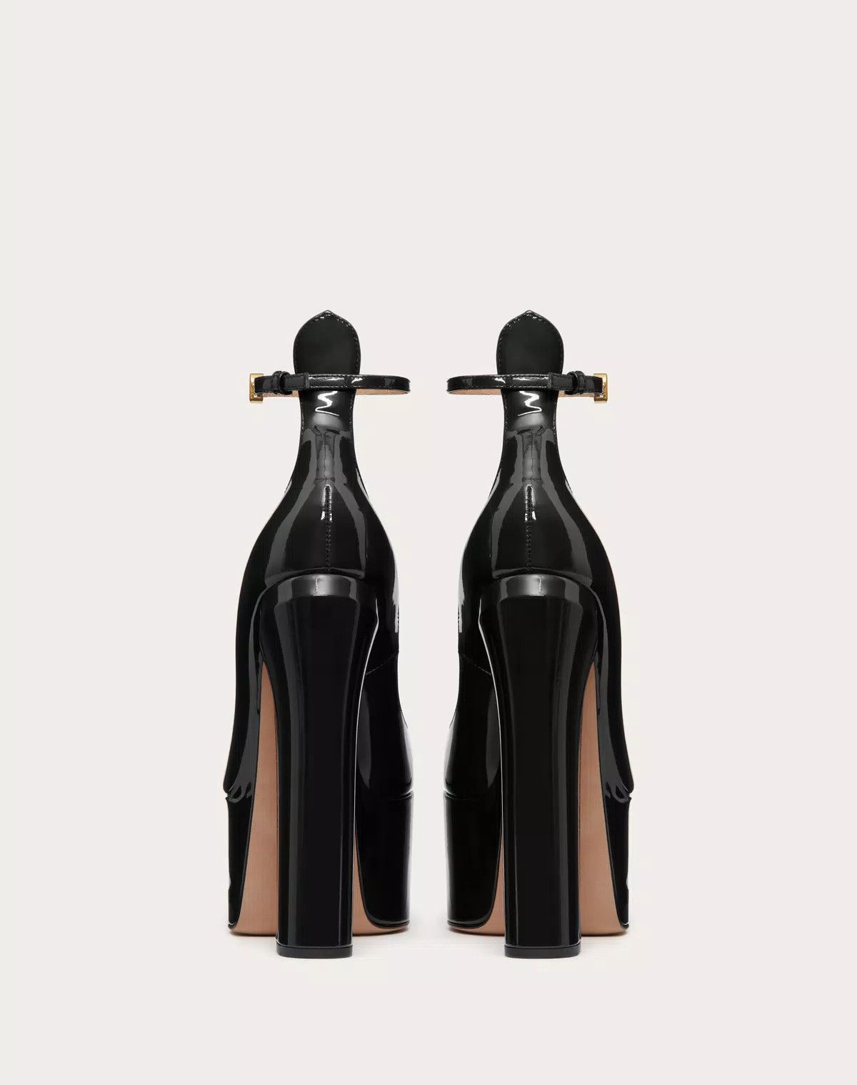 Valentino o1s1wg110625 Tan Go Platform Pump In Patent Leather in Black Size US 6 / IT 36 - 3 Thumbnail