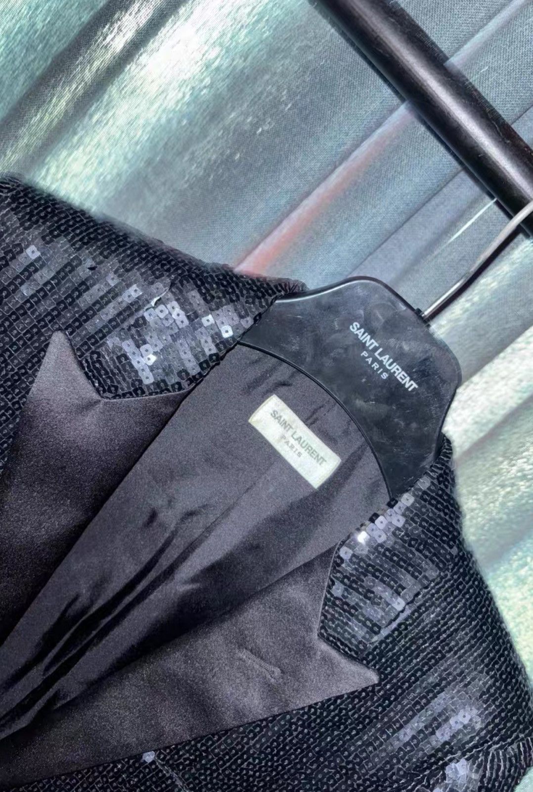 Saint Laurent Paris Saint Laurent SLP 2013FW Black Scale Smoking Jacket Size S / US 4 / IT 40 - 3 Thumbnail