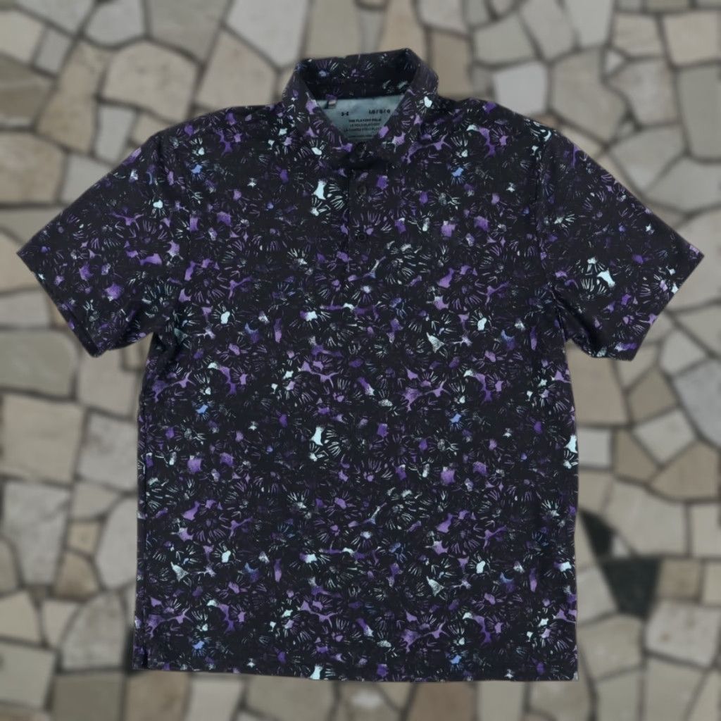 Under Armour Under Armour Playoff Floral Polo Shirt Black Mens L Size US L / EU 52-54 / 3 - 1 Thumbnail