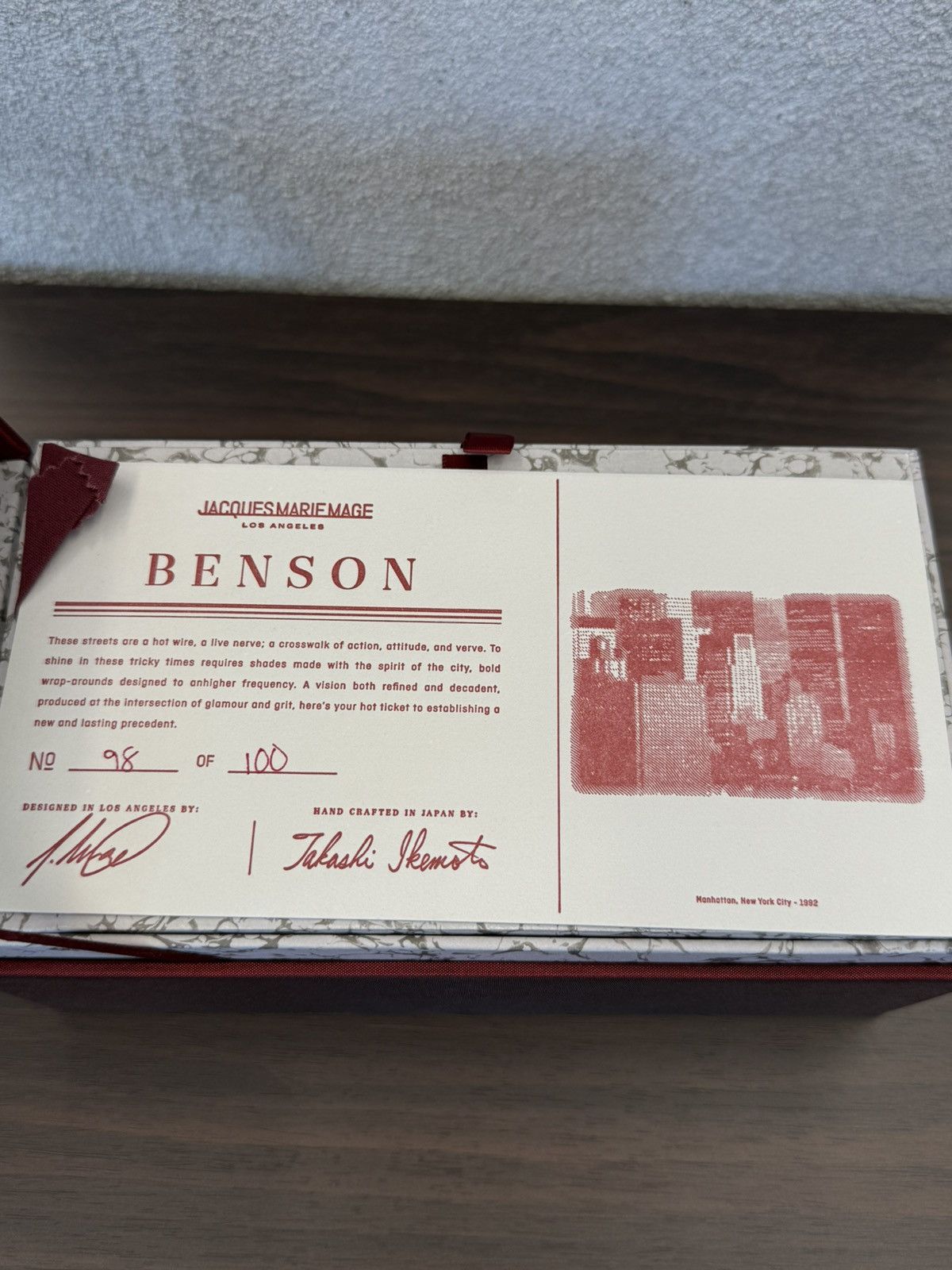 Jacques Marie Mage Jacques Marie Mage Benson Red Sunglasses 98 Out Of 100 Size ONE SIZE - 14 Thumbnail