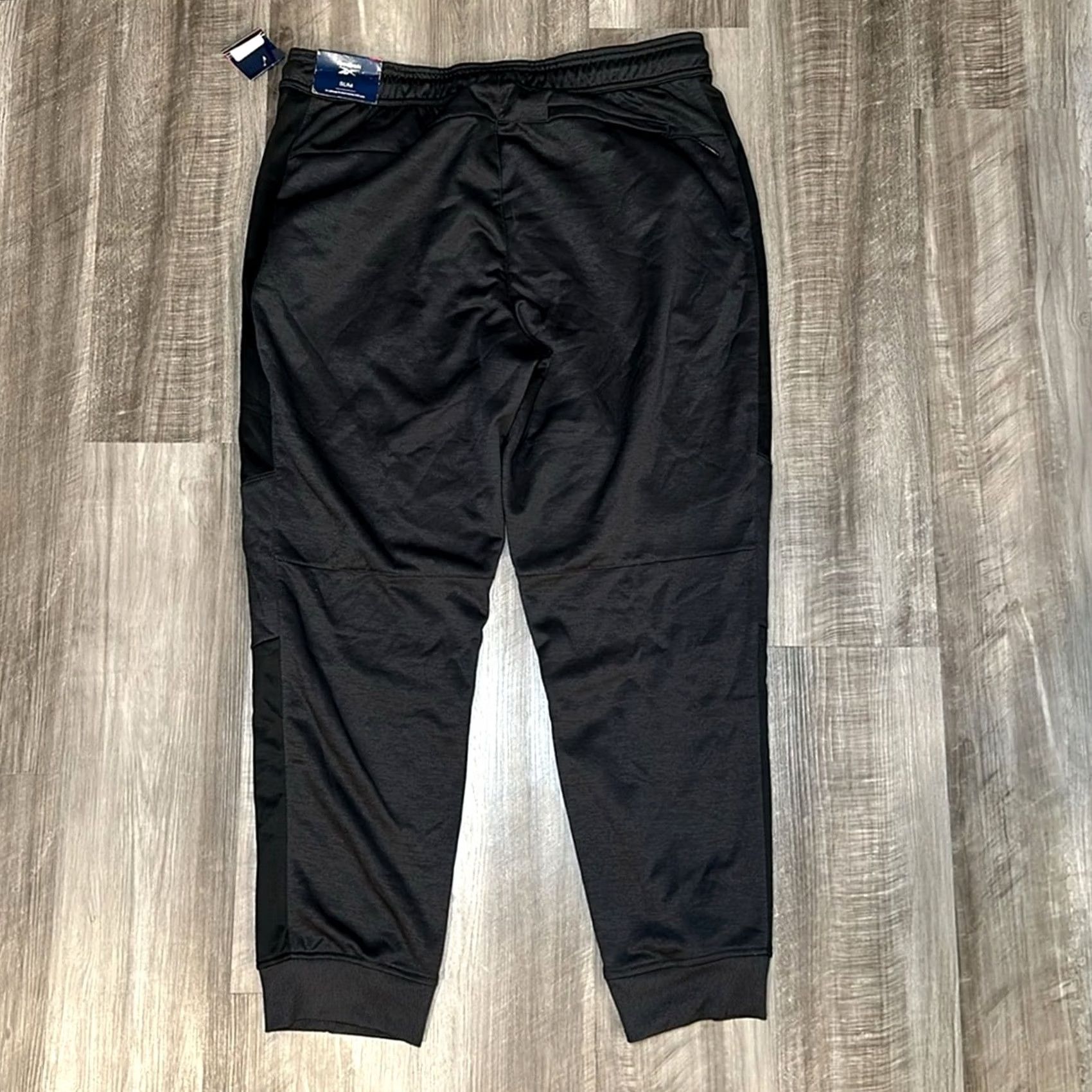 Reebok Reebok Slim Foul Line Fleece Lined Joggers XL Men Black Regular Size XL Pants Jogger Sports NP386 Size US 36 / EU 52 - 3 Thumbnail