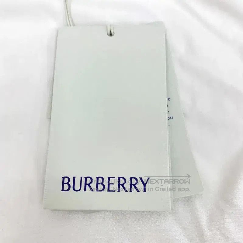 Burberry Burberry White Cotton Women's Shirt with Blue Details. Size L / US 10 / IT 46 - 7 Thumbnail
