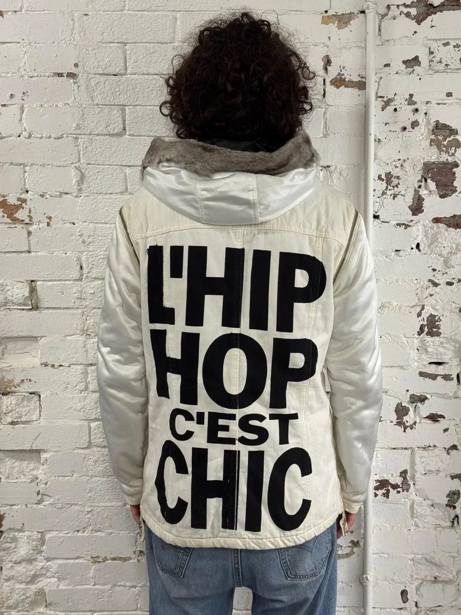 Dolce & Gabbana AW2003 Dolce & Gabbana Hip Hop Fur Hooded Detachable Sleeves White Jacket Size US M / EU 48-50 / 2 - 4 Thumbnail