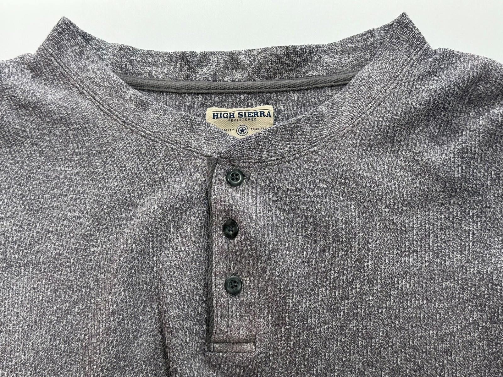 High Sierra High Sierra 1/4 Button 100% Cotton Pullover Blue Mens XL Size US XL / EU 56 / 4 - 3 Thumbnail