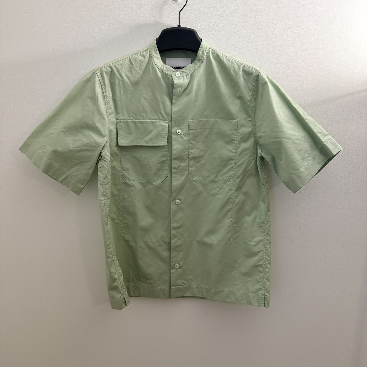 Jil Sander Mandarin Collar S/S Poplin Shirt Size US M / EU 48-50 / 2 - 1 Thumbnail