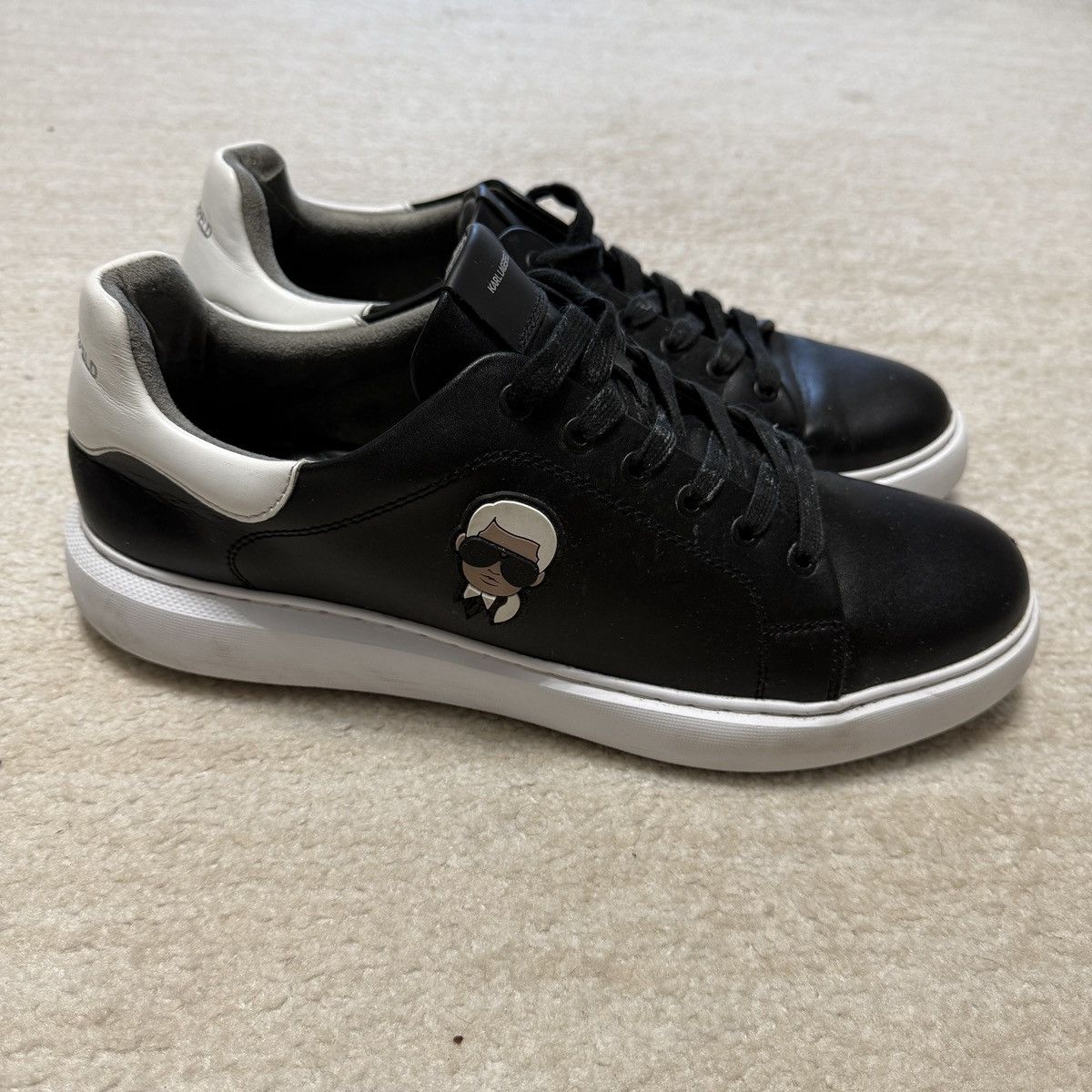 Karl Lagerfeld Karl Lagerfeld Paris Men's 13 Head Leather Low Top Sneaker Size US 13 / EU 46 - 5 Thumbnail