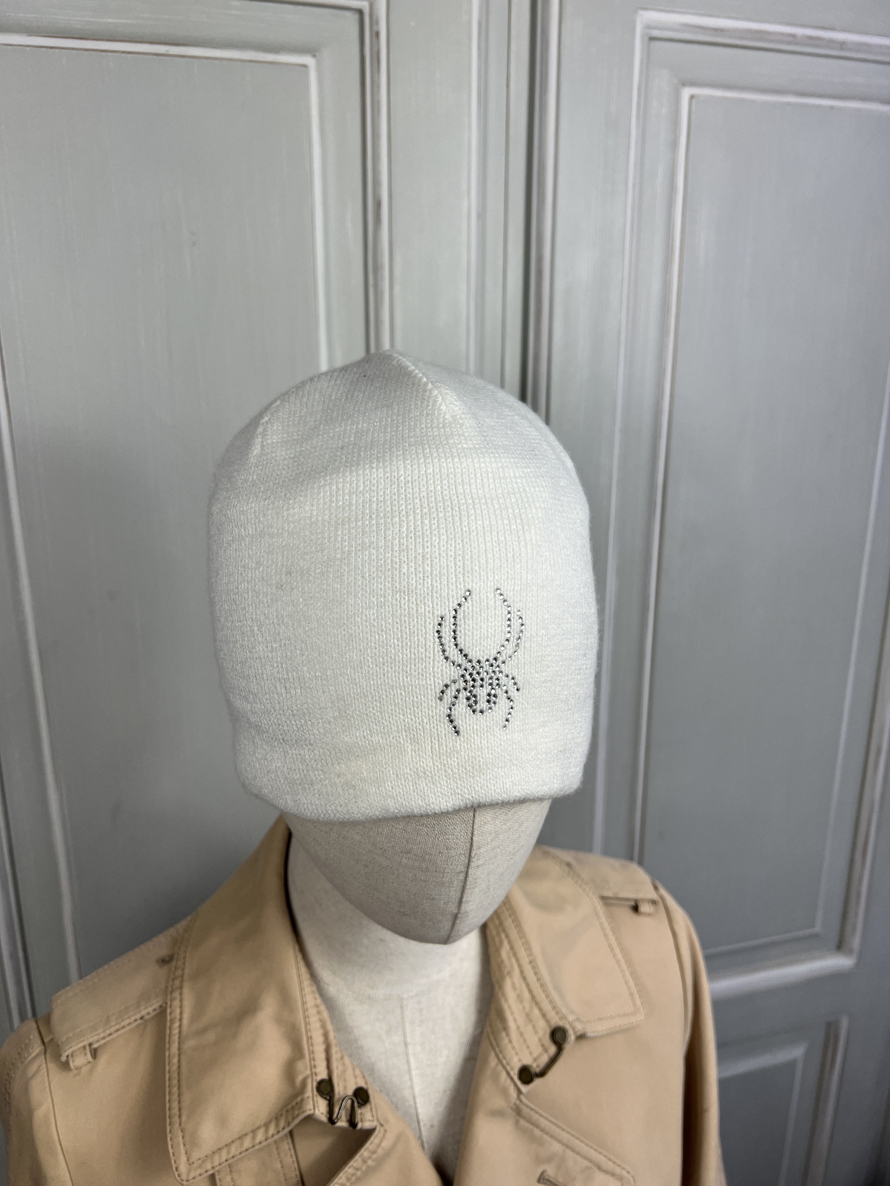 Spyder y2k spyder web beanie white rhinestones Size ONE SIZE - 3 Thumbnail