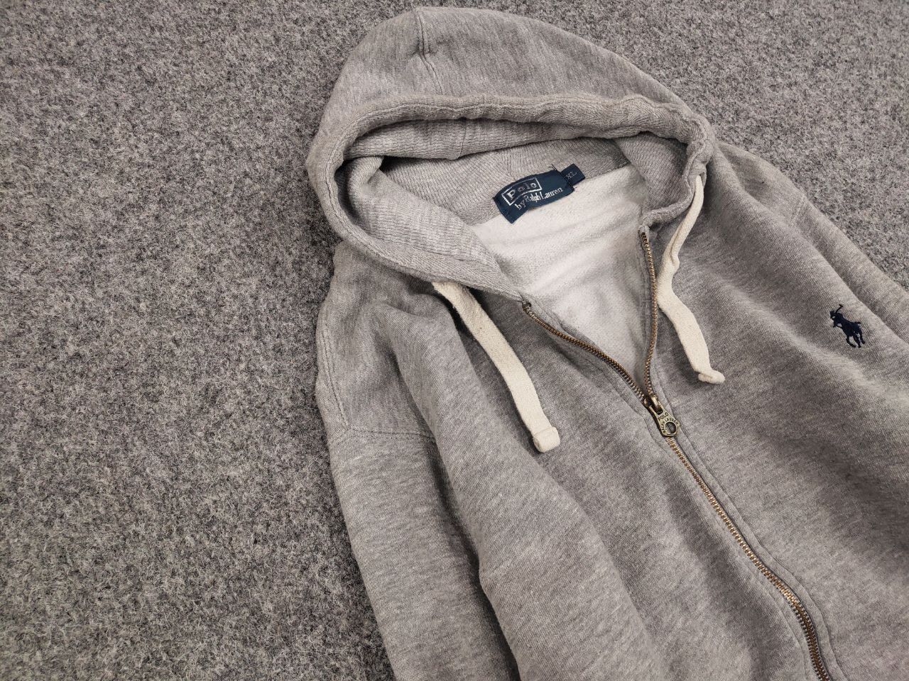 Polo Ralph Lauren Vintage 90's Polo Ralph Lauren Blank Zip Hoodie Usa style Size US XL / EU 56 / 4 - 7 Thumbnail