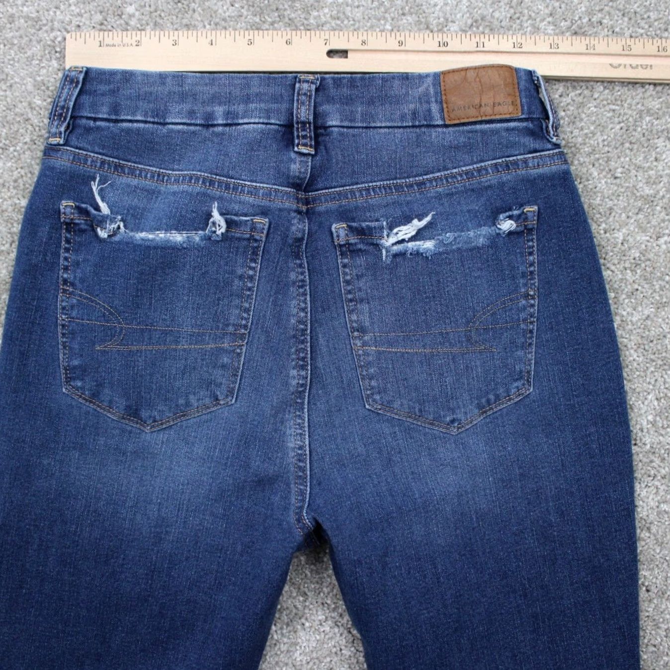 American Eagle Outfitters American Eagle Jeans Womens 2 Blue Hi-Rise Jegging Dream Jean Distressed Size 26" / US 2 / IT 38 - 7 Thumbnail