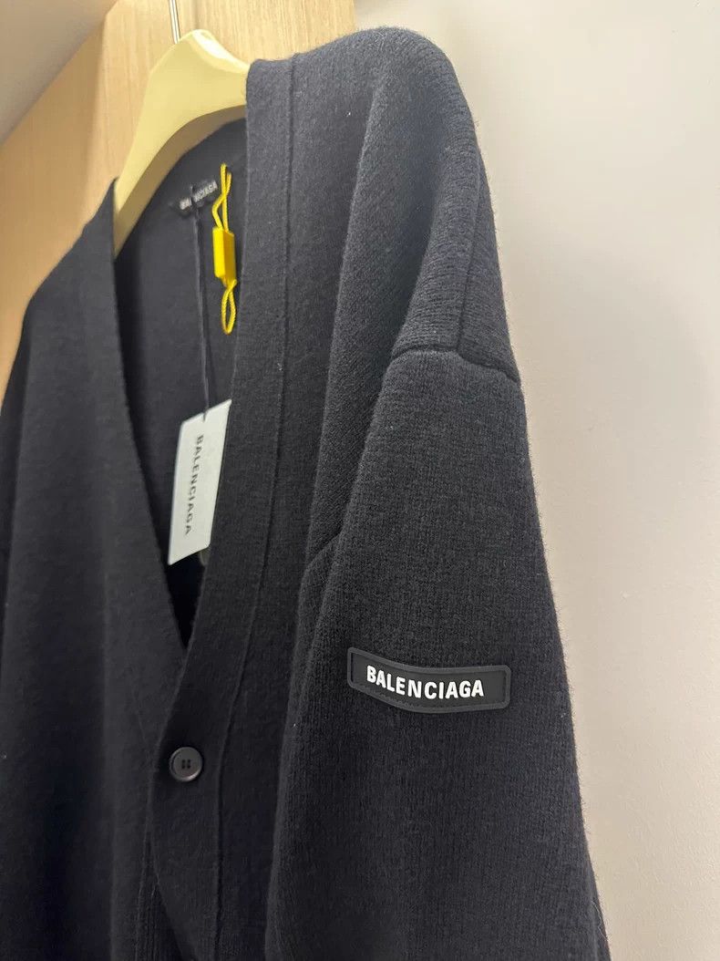Balenciaga Balenciaga Sleeve Logo Knitted Cardigan Sweater Size US M / EU 48-50 / 2 - 2 Thumbnail