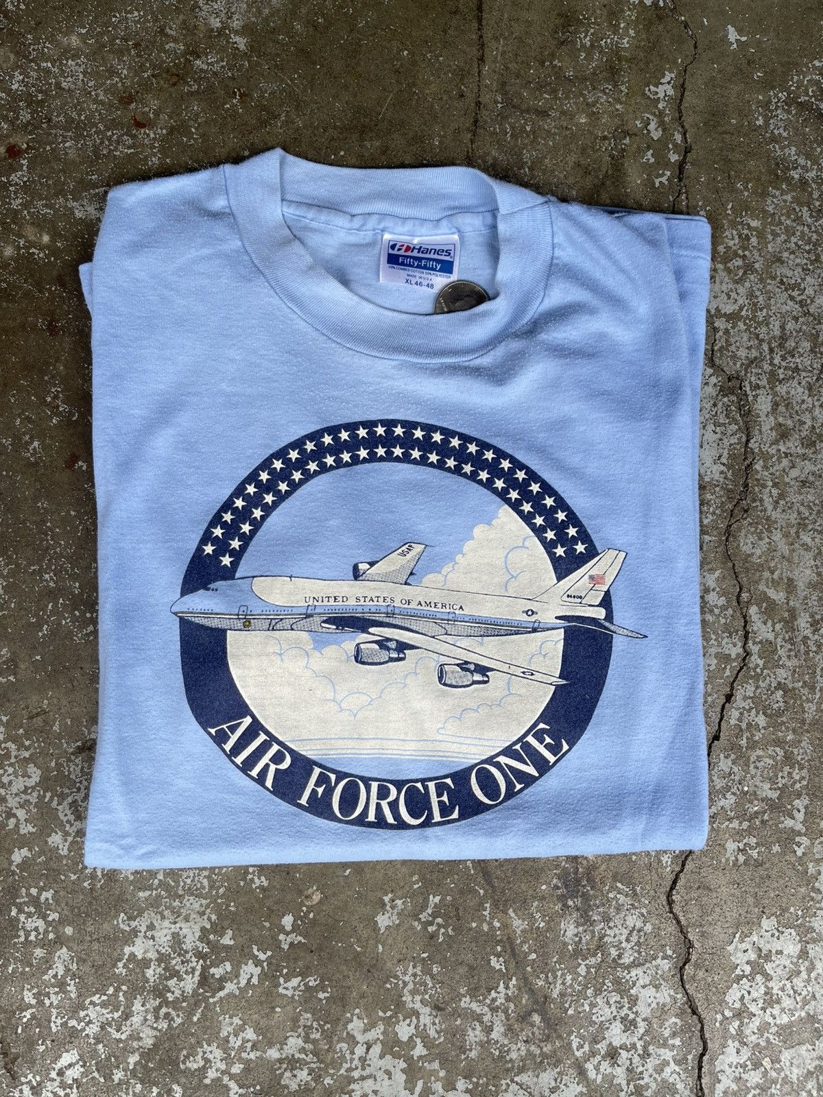 Vintage Vintage 80s Air Force One Shirt Size US XL / EU 56 / 4 - 1 Thumbnail
