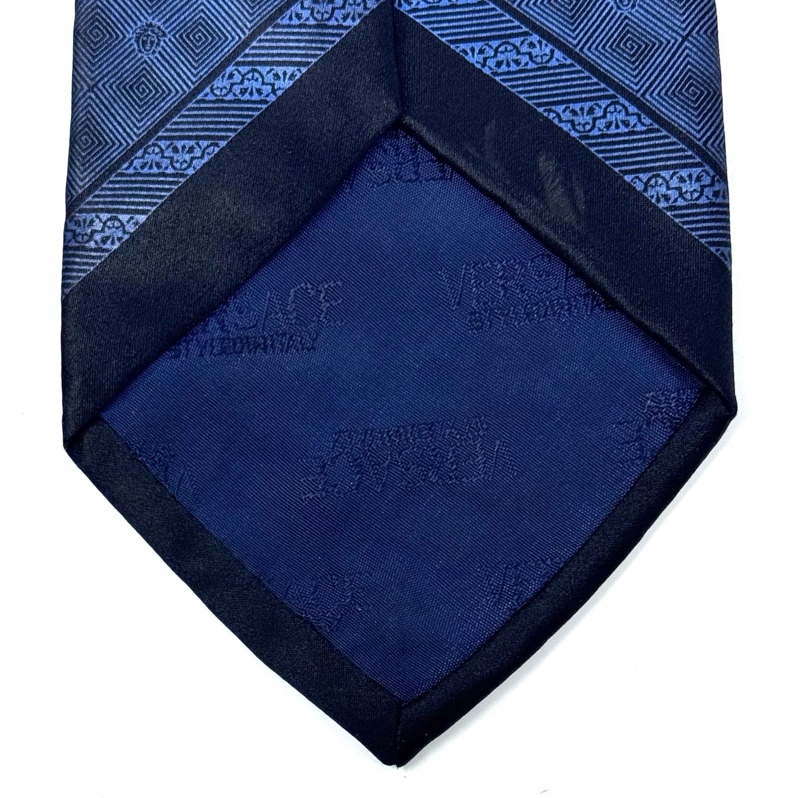 Versace Versace Navy Abstract Pattern Tie Size ONE SIZE - 5 Thumbnail