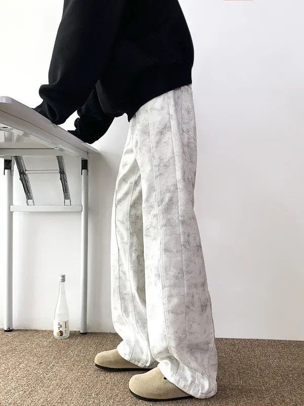 Japanese Brand Retro loose slightly flared wide leg jeans Size US 32 / EU 48 - 3 Thumbnail