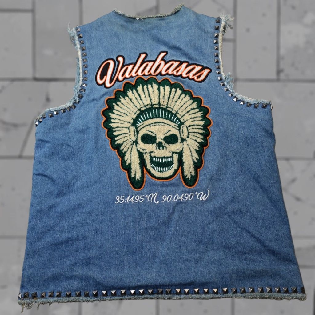 Doublet Valabasas Vest Jacket L Blue Denim Full Zip Double Sided Men Regular Size L Vest Denim Blue Full Zip Biker Style */} Size US L / EU 52-54 / 3 - 1 Thumbnail