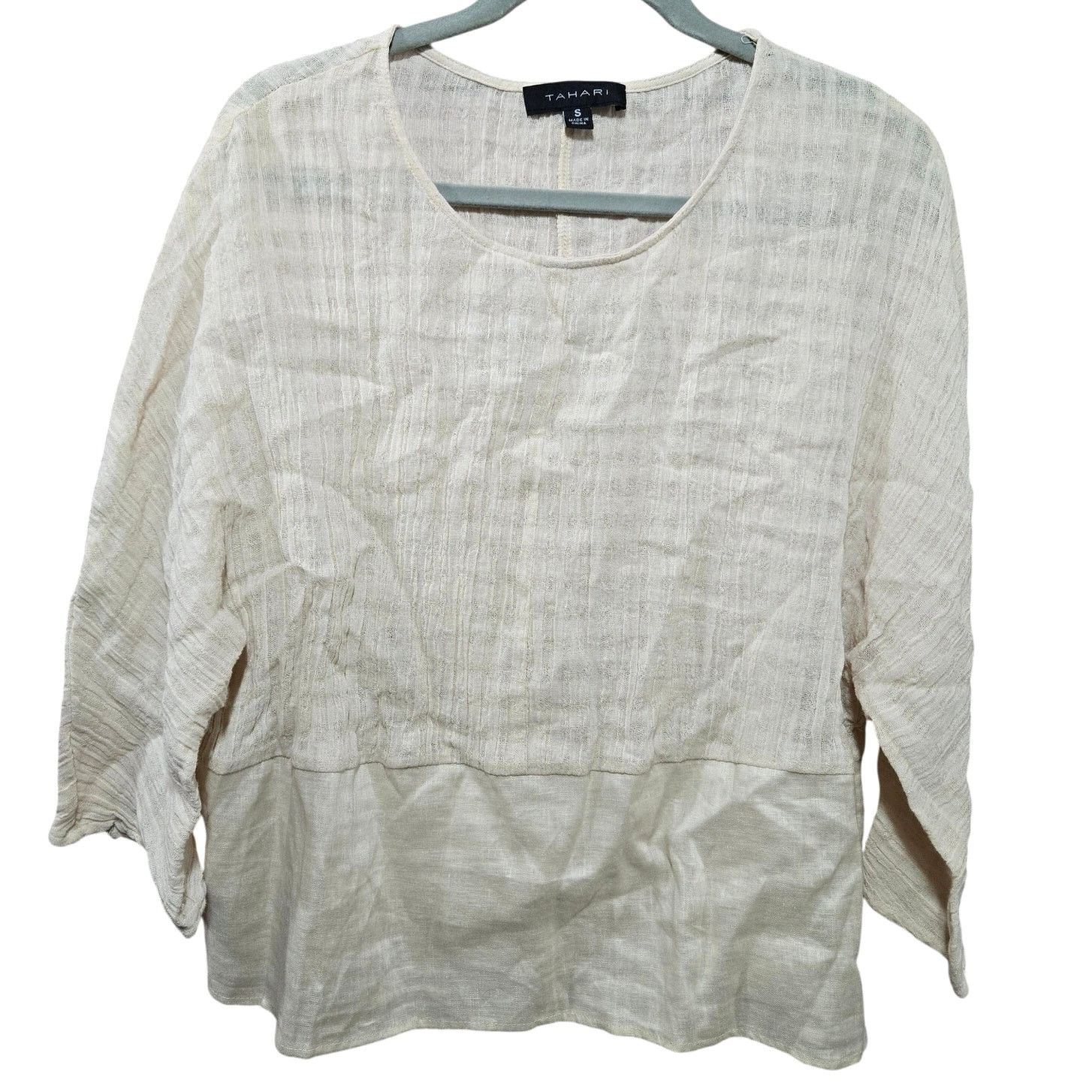 Other Cream Gauze Linen Peplum Blouse Size Small Size S / US 4 / IT 40 - 1 Thumbnail