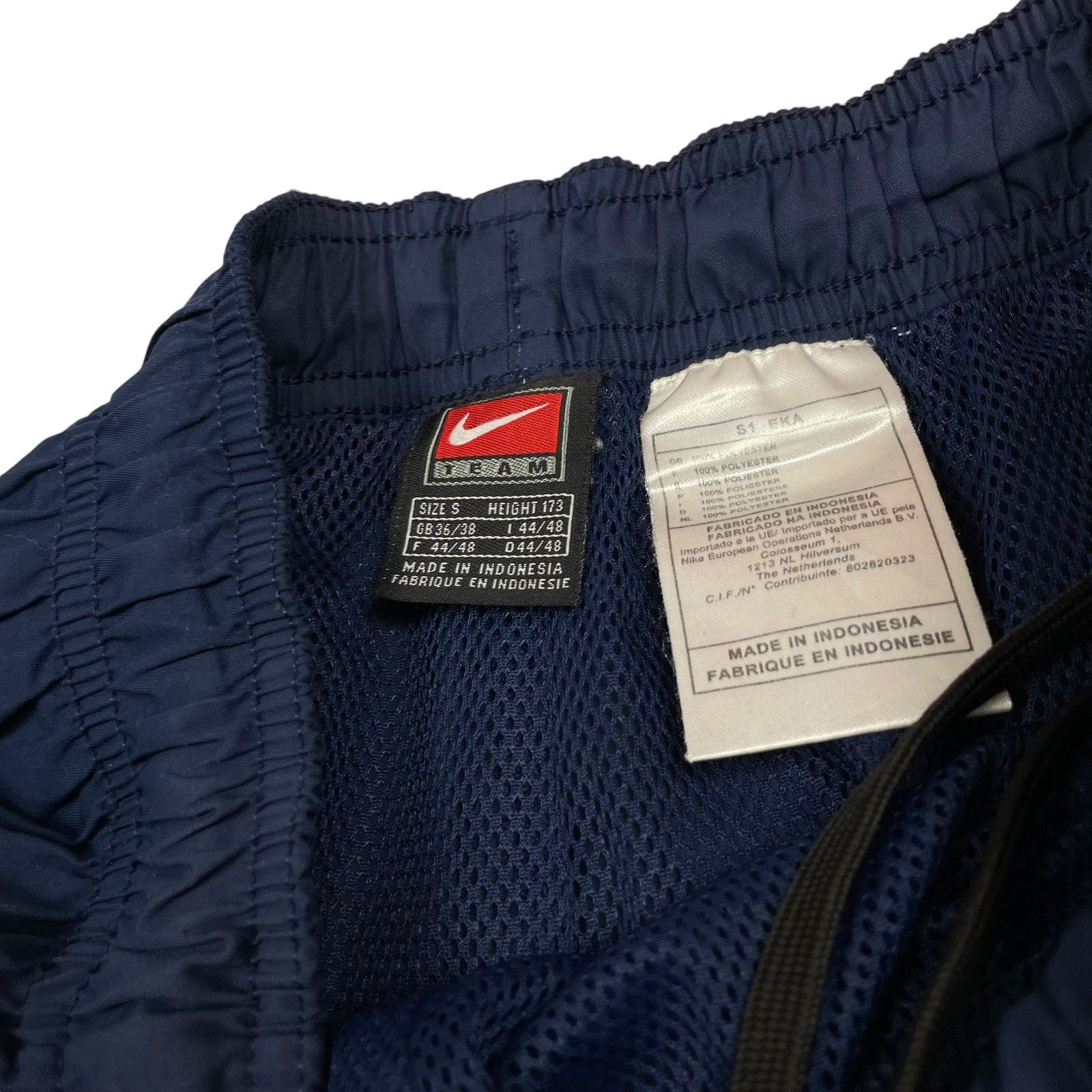 Nike × Vintage Nike Men's Blue Polyester Swoosh Mesh Lined Track Pant Small Size US 30 / EU 46 - 6 Thumbnail