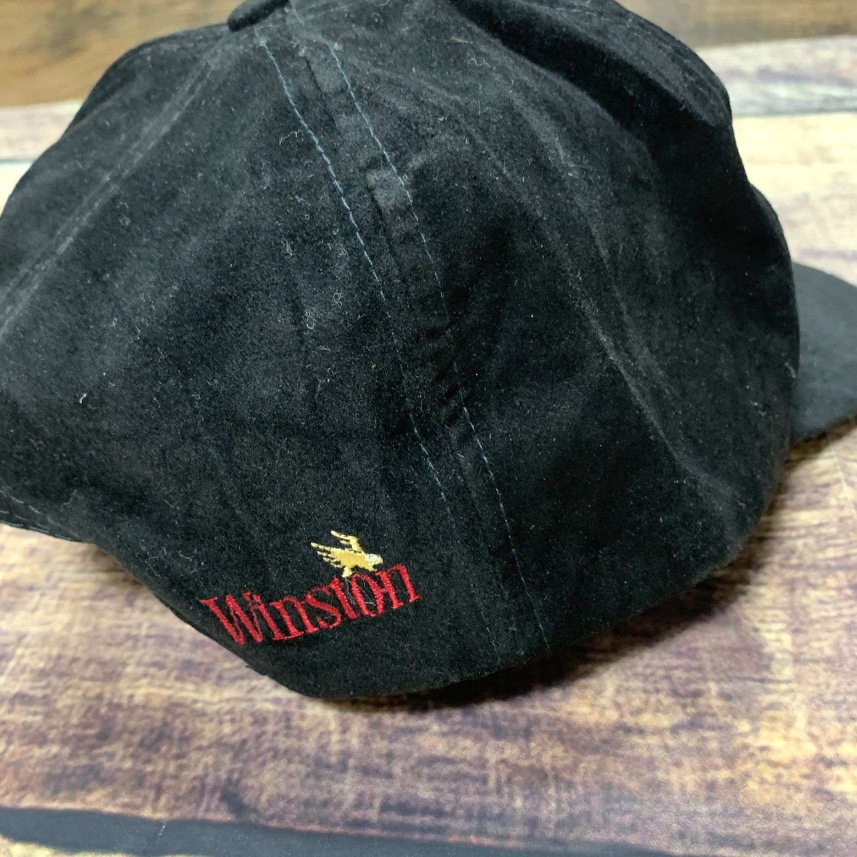 Vintage VINTAGE Winston Racing Team Velvet Embroidered Trucker Hat Snapback Retro Cap Nike Size ONE SIZE - 3 Thumbnail