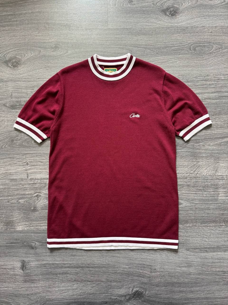Corteiz Corteiz Deala Burgundy Knit Tee T-Shirt Size US L / EU 52-54 / 3 - 1 Thumbnail