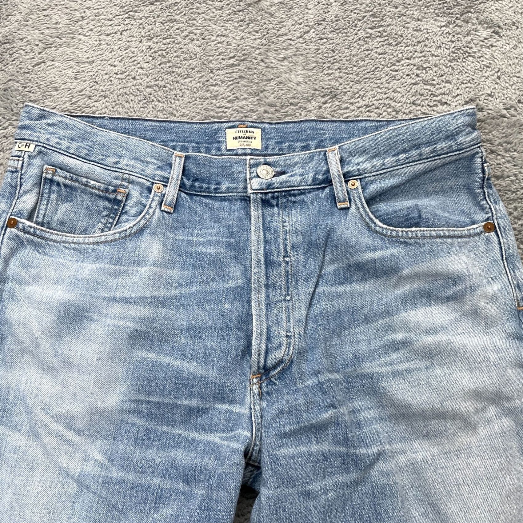 Citizens Of Humanity Citizens of Humanity Jeans Womens 33x27 Blue Liya High Rise Crop Distressed Jeans/Denim City Preppy 5-Pocket Womens Casual Crop丈 Size 24" / US 00 / IT 34 - 2 Thumbnail