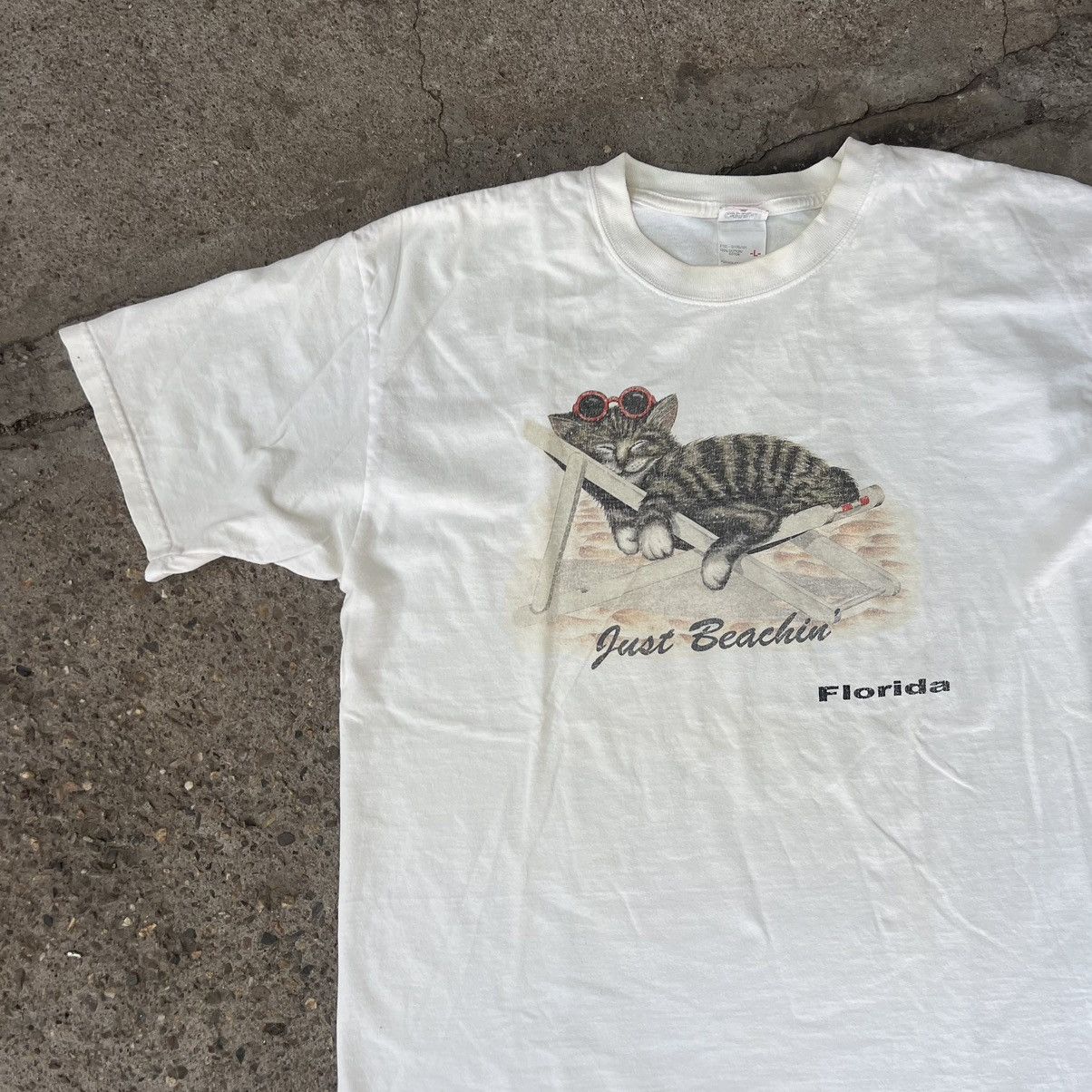 Vintage Vintage 90s Beach Buns Cat Animal Cute T-Shirt Size US L / EU 52-54 / 3 - 3 Thumbnail