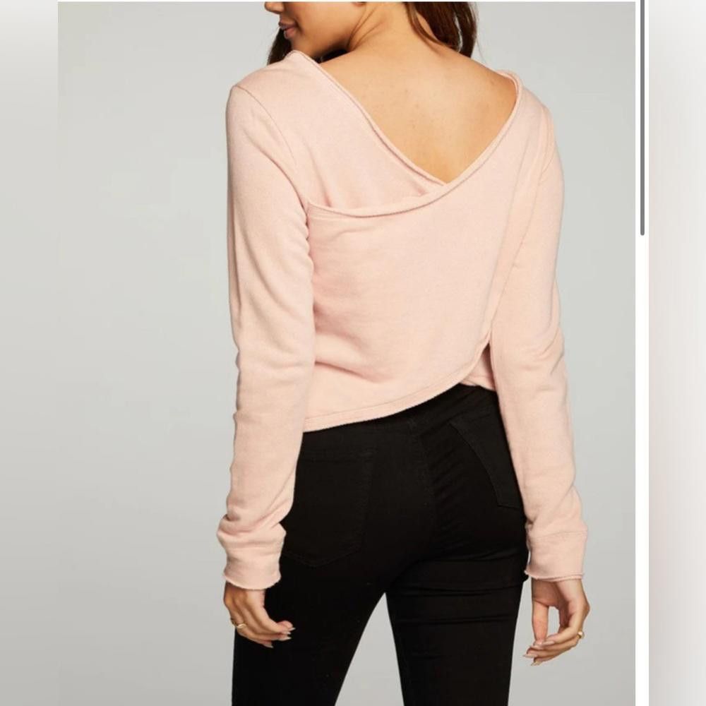 Chase Authentics Chaser Linen French Terry Size S Cross Back Pullover Size S / US 4 / IT 40 - 2 Thumbnail