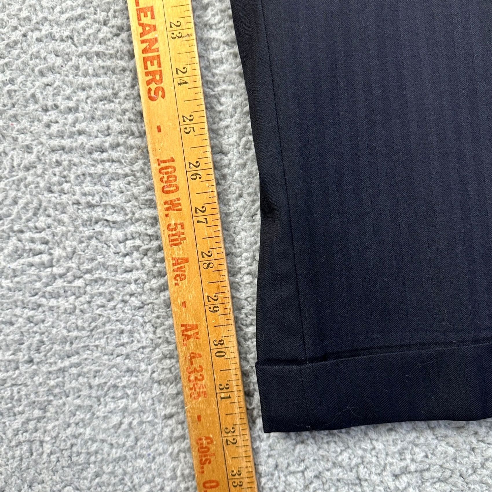 Vintage Royal Classic Dress Pants Mens 40X32 Pleated Navy Blue Office Workwear Pockets Authentic Size US 40 / EU 56 - 5 Thumbnail