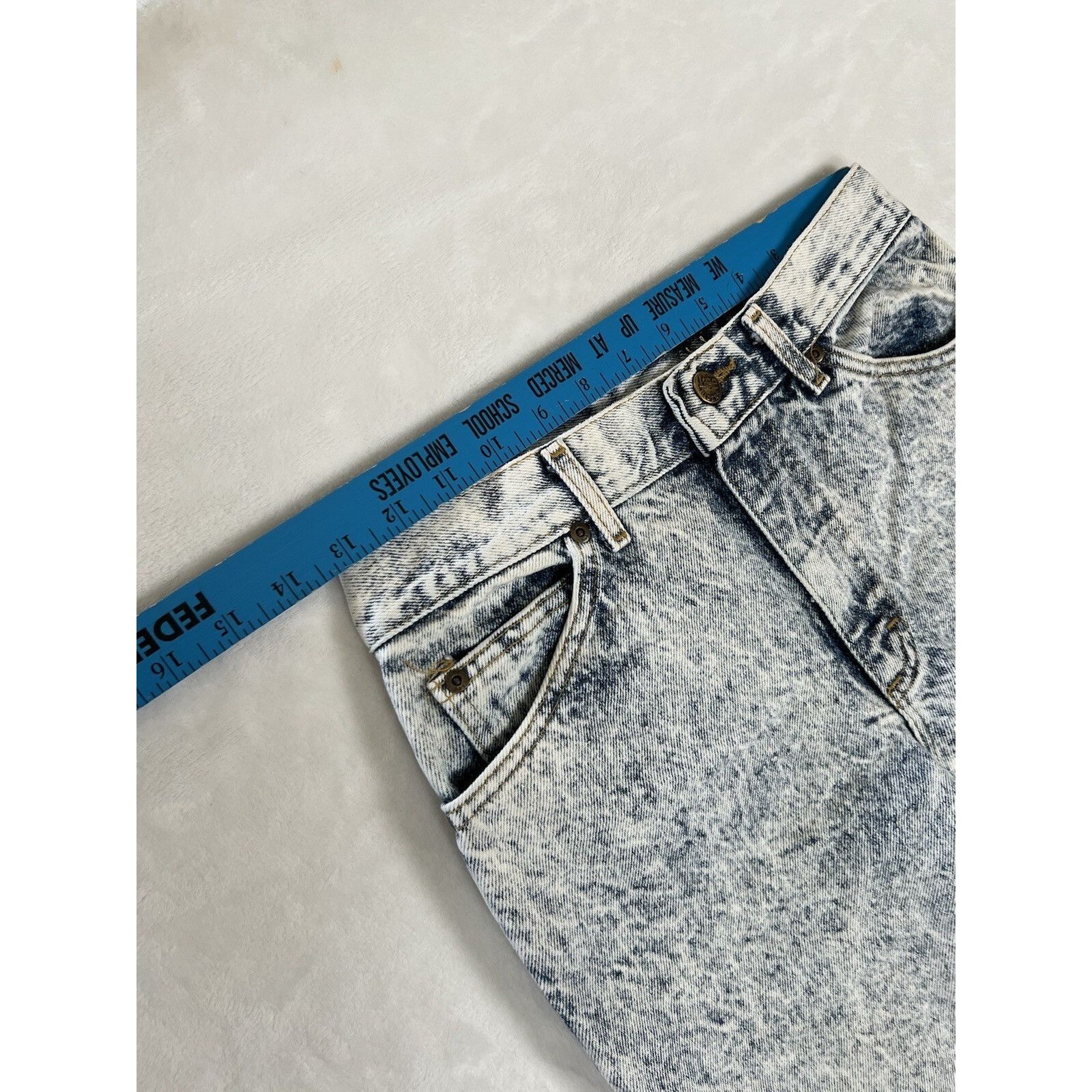 Lee Vintage Lee Acid Wash Blue Denim Jeans Size 26x30 Made In US Size 26" / US 2 / IT 38 - 4 Thumbnail