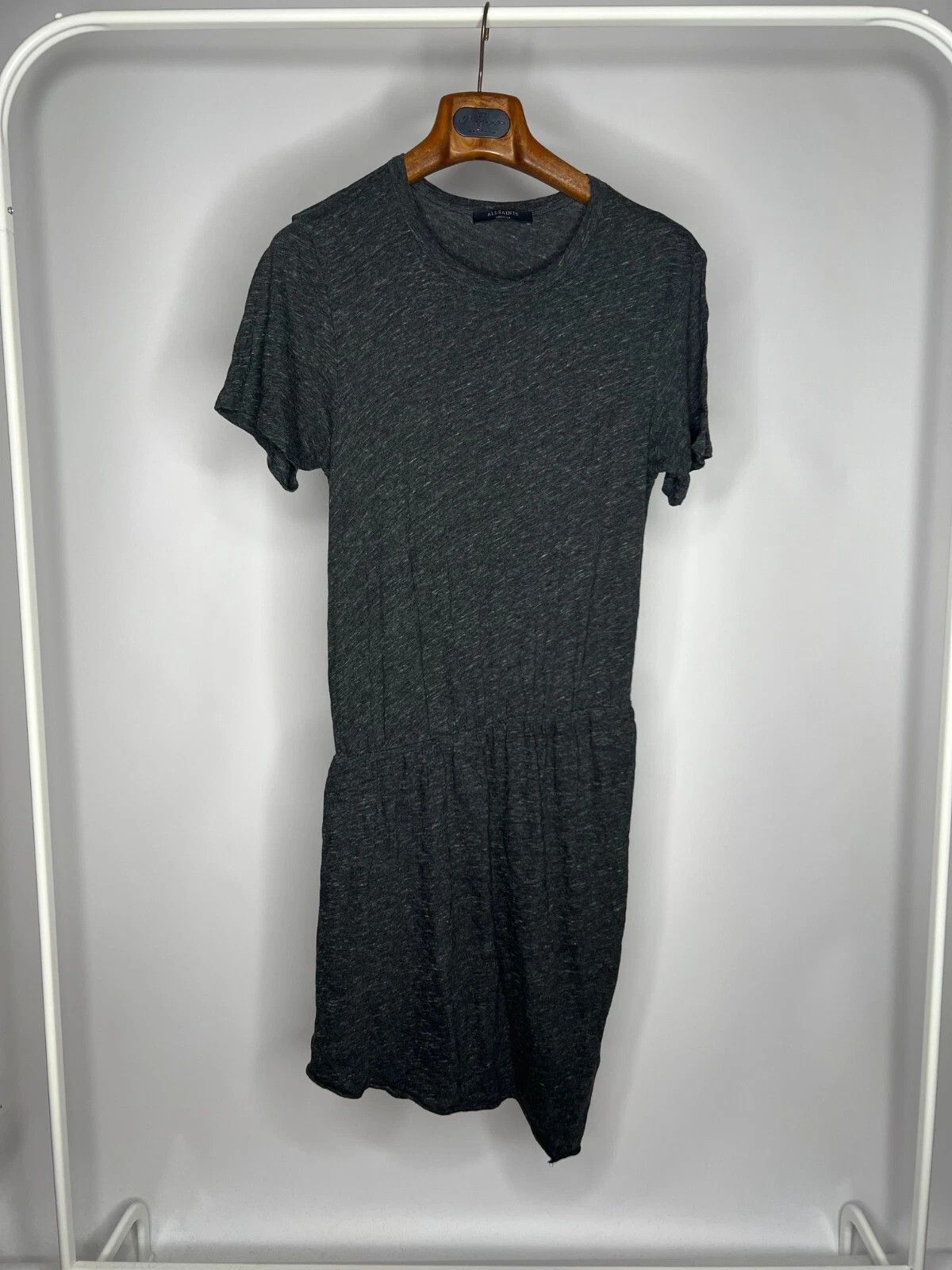 Allsaints Allsaints Women's Nandi Flame Dress Gray Melange T-Shirt Size M / US 6-8 / IT 42-44 - 2 Thumbnail