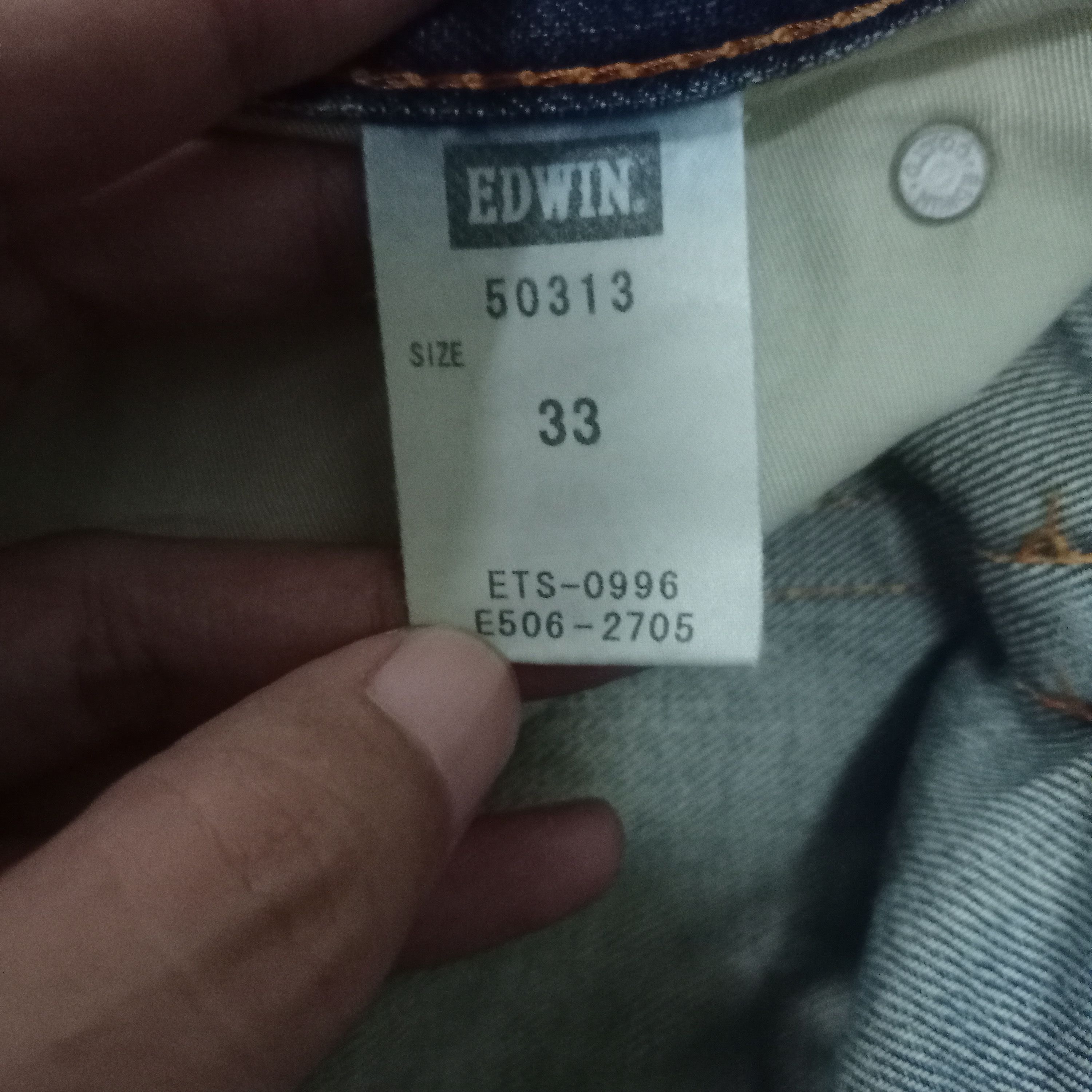 Edwin × Japanese Brand Vintage Japan Edwin 503 Baggy Mud Wash Distressed Jeans Size US 34 / EU 50 - 10 Thumbnail