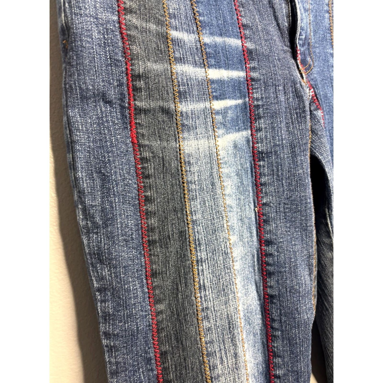 Vintage VINTAGE No Boundaries Jeans Low Rise Flare Lace Up 32W 28In Blue Denim 90s Bohemian Retro Womens Size 13 Size 34" / US 12 / IT 48 - 3 Thumbnail