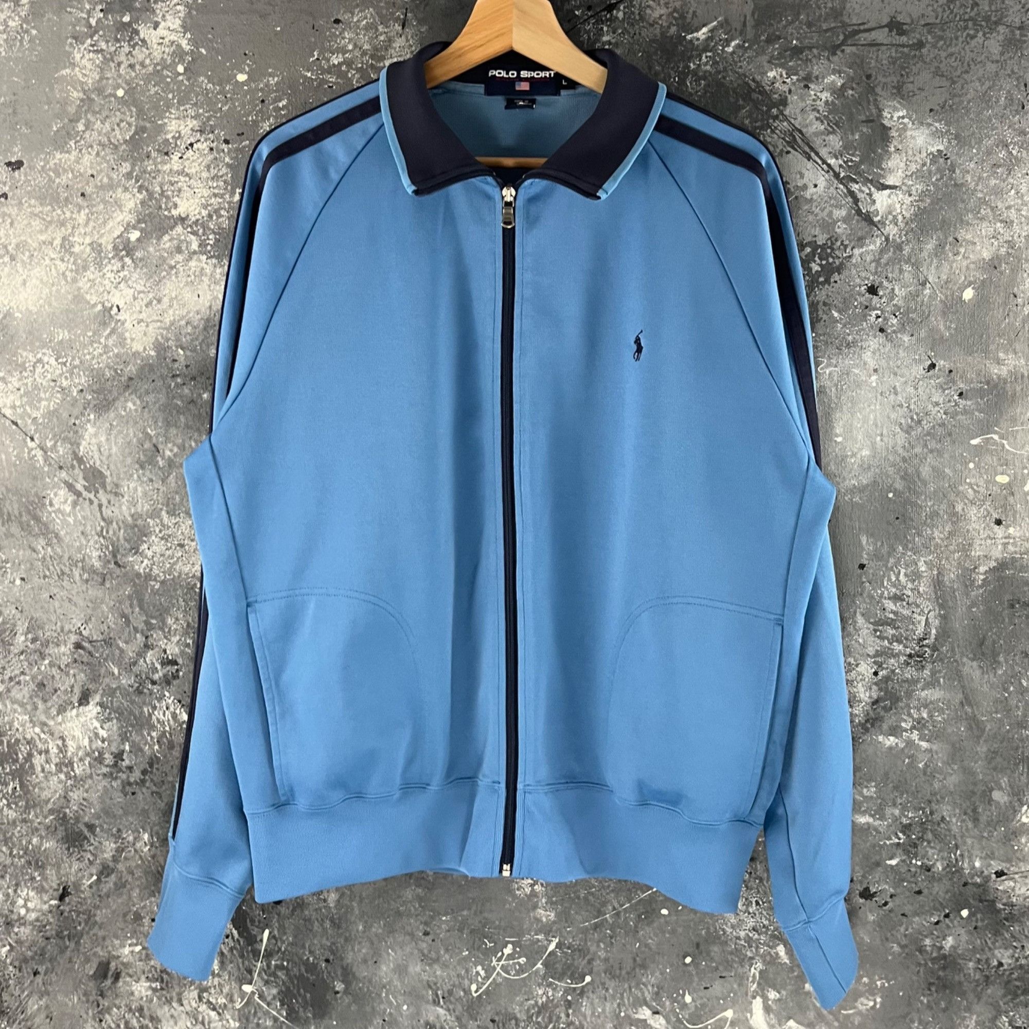 Polo Ralph Lauren × Vintage Vintage Polo Sport track jacket Size US L / EU 52-54 / 3 - 1 Thumbnail