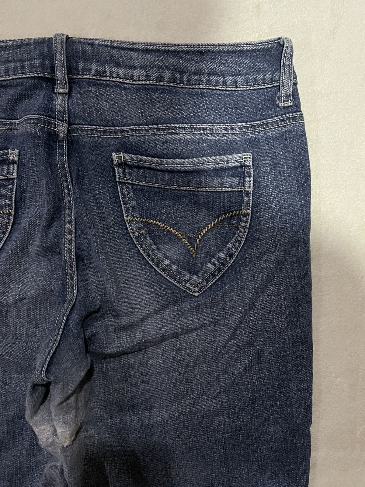 Japanese Brand Vintage Theoria Boot Cut Mudwash Distress Denim Jeans Size US 35 - 12 Thumbnail