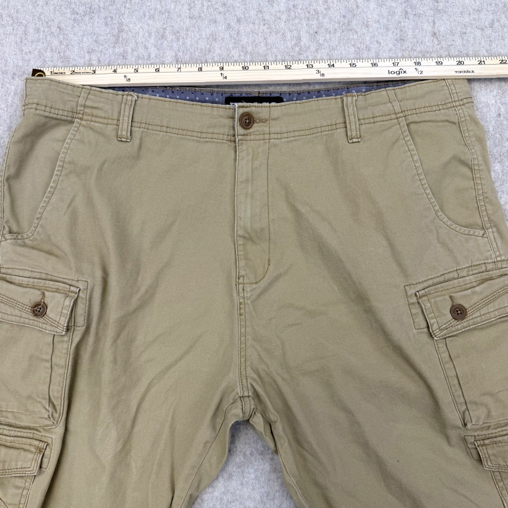 Vintage IRON CO. Cargo Shorts Mens 40 Beige Stretch Multi Pocket Casual Outdoor Size US 40 / EU 56 - 6 Thumbnail