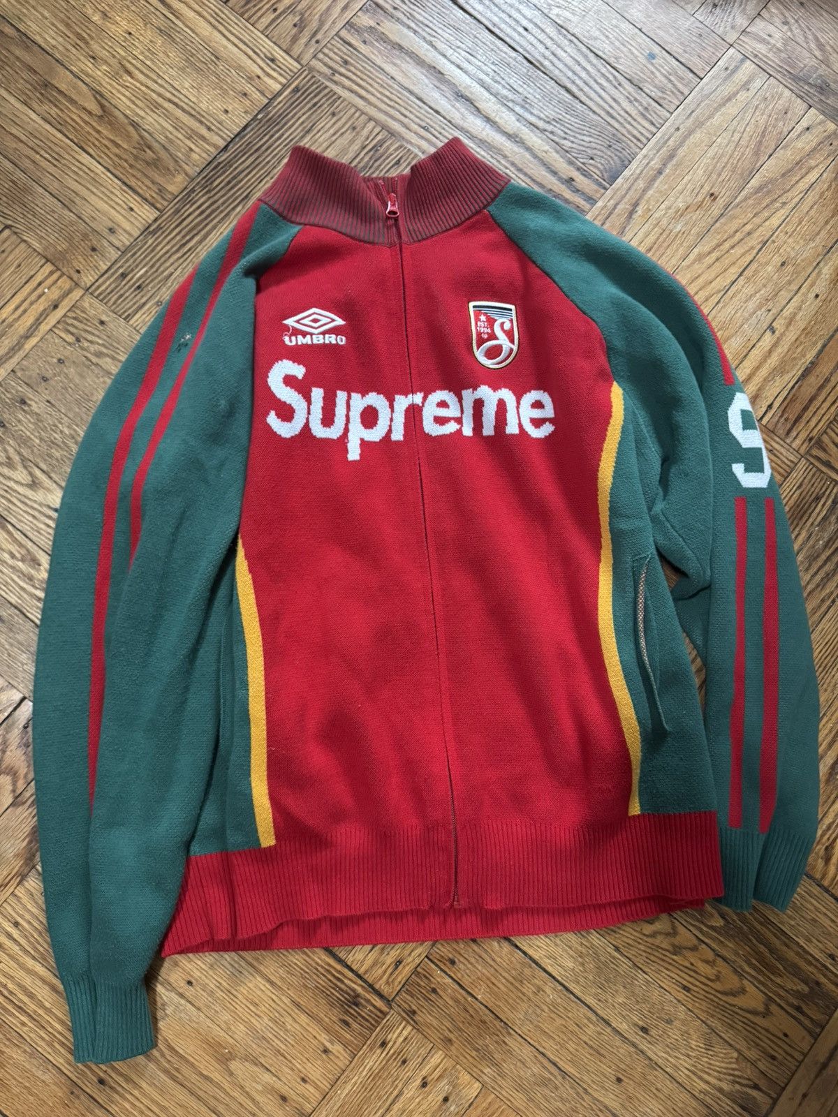 Supreme × Umbro Supreme x Umbro Zip-Up Sweater Sz. L | Grailed