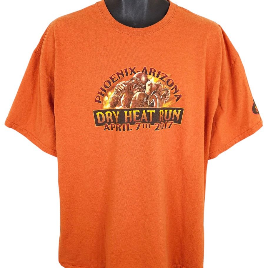 Gildan Dry Heat Run Biker T Shirt Mens Size 2XL Orange 2017 Phoenix Size US XXL / EU 58 / 5 - 2 Thumbnail