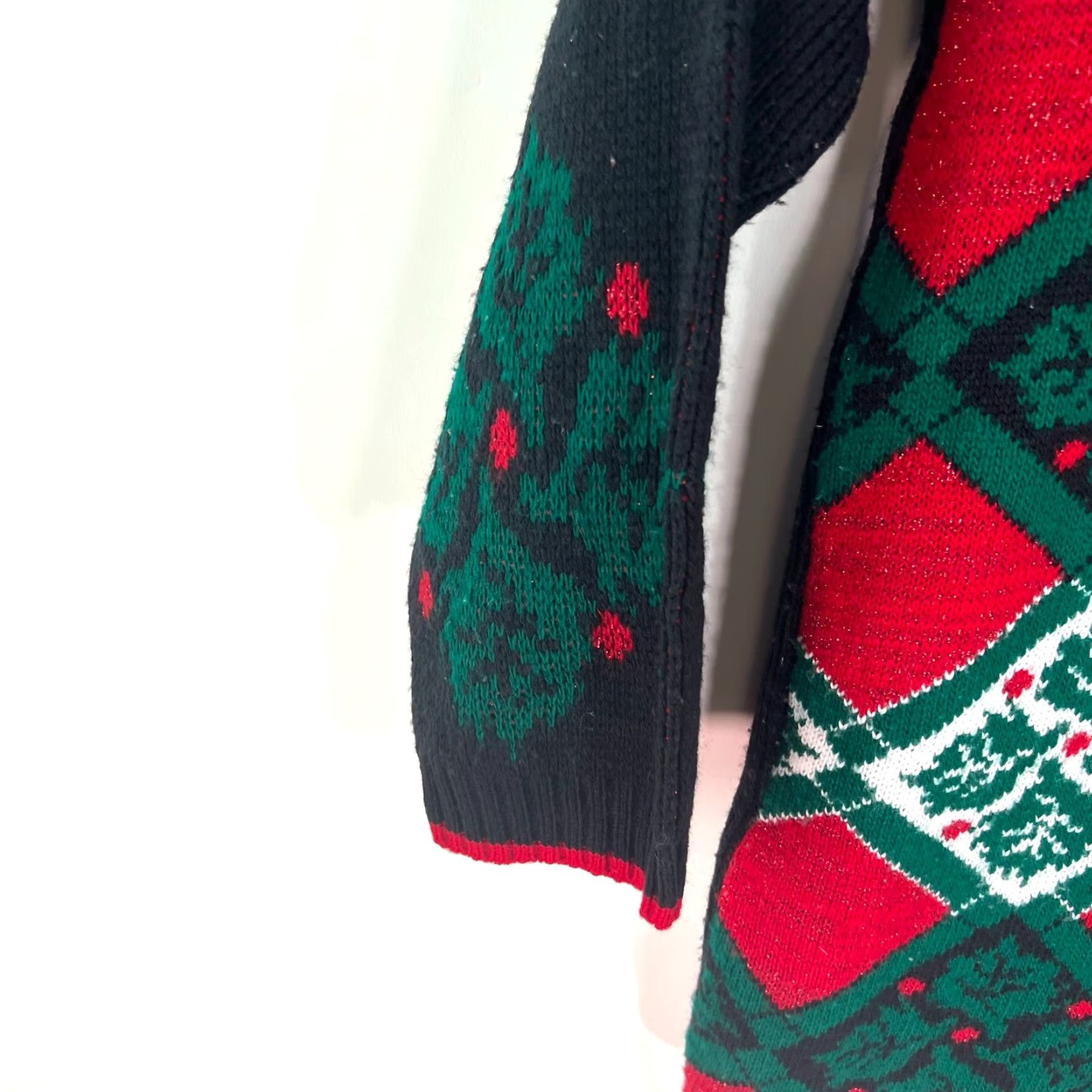 Vintage VINTAGE JJ Browne Christmas Sweater Womens Size 8 M Red Green BOHO Vintage Made USA Size M / US 6-8 / IT 42-44 - 4 Thumbnail